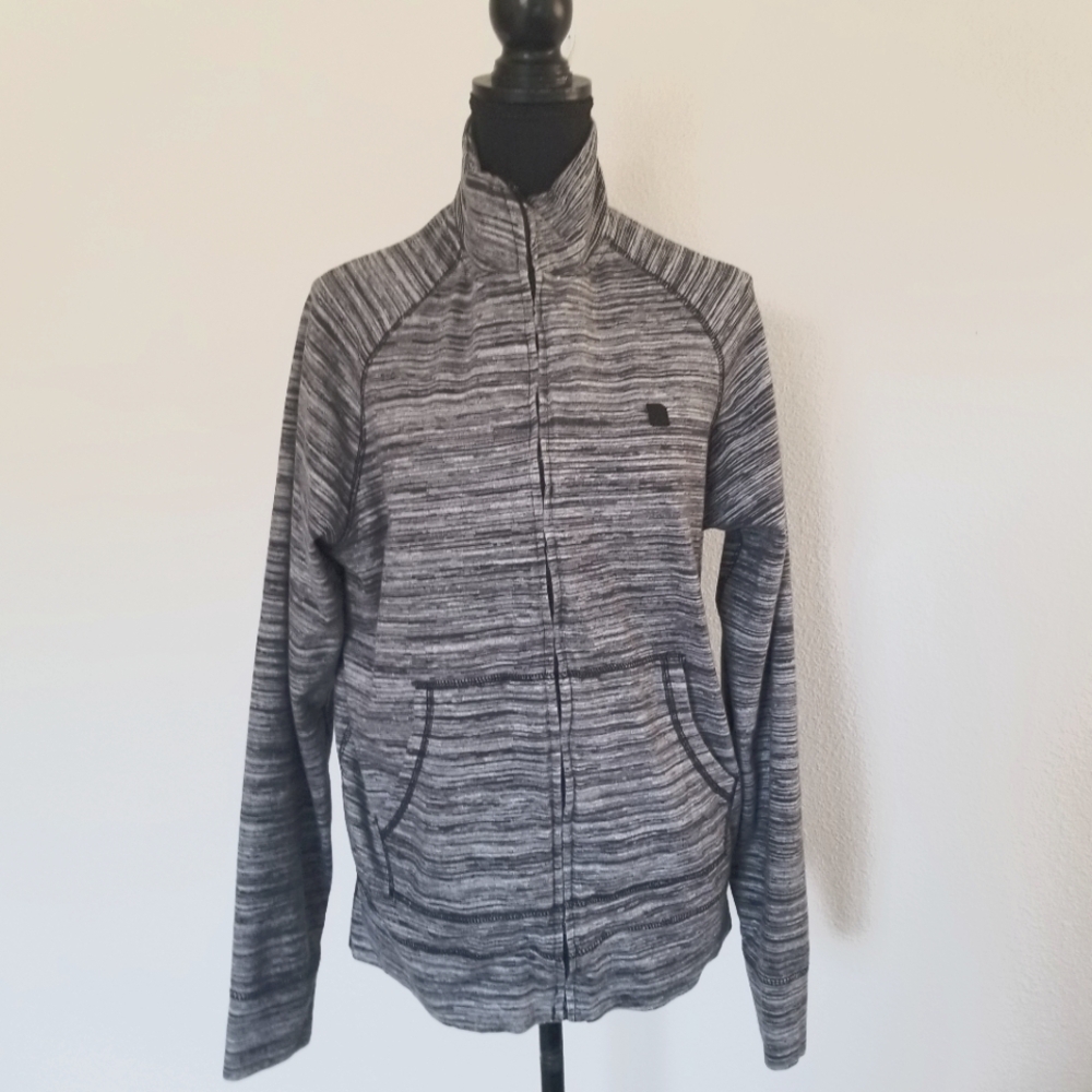 Marc Ecko Cut & Sew 100% cotton full zip sweatshirt space dyed gray M